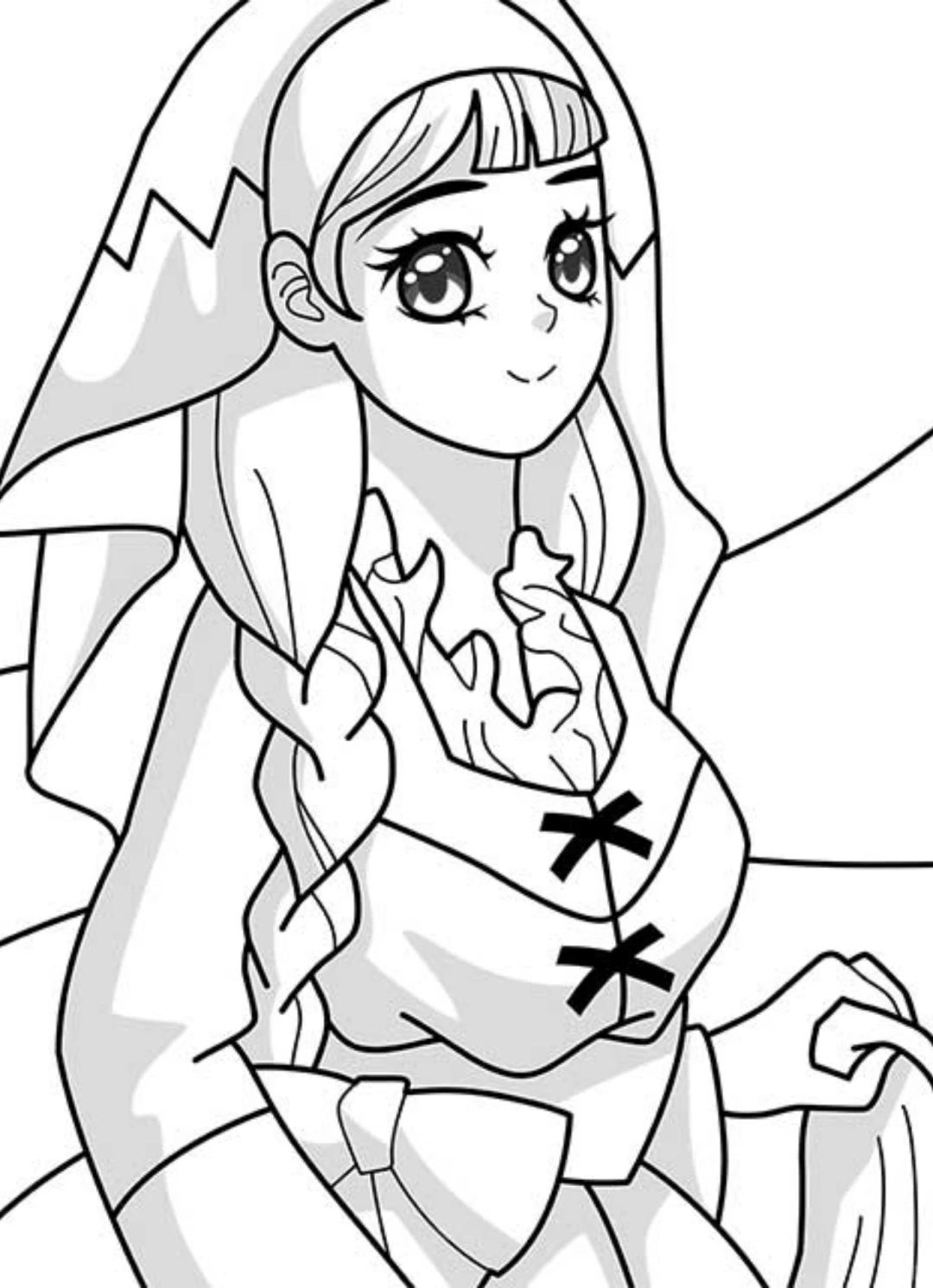 简笔画-美女系列2