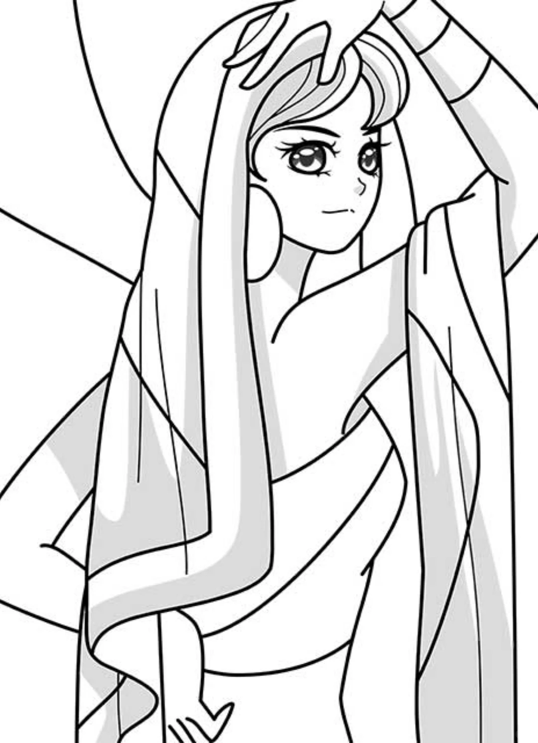 简笔画-美女系列2