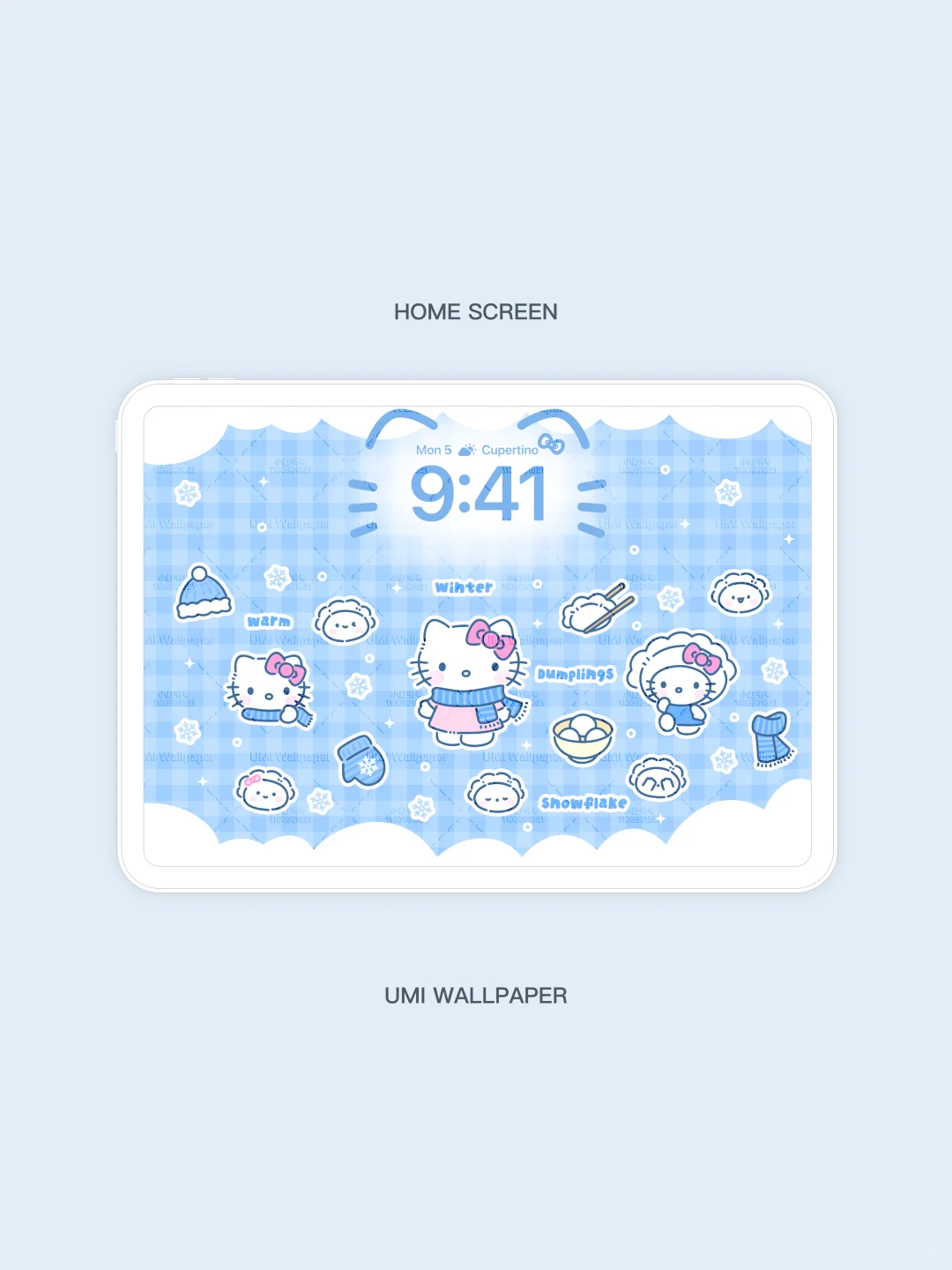 冬天来了 kitty 丨平板壁纸