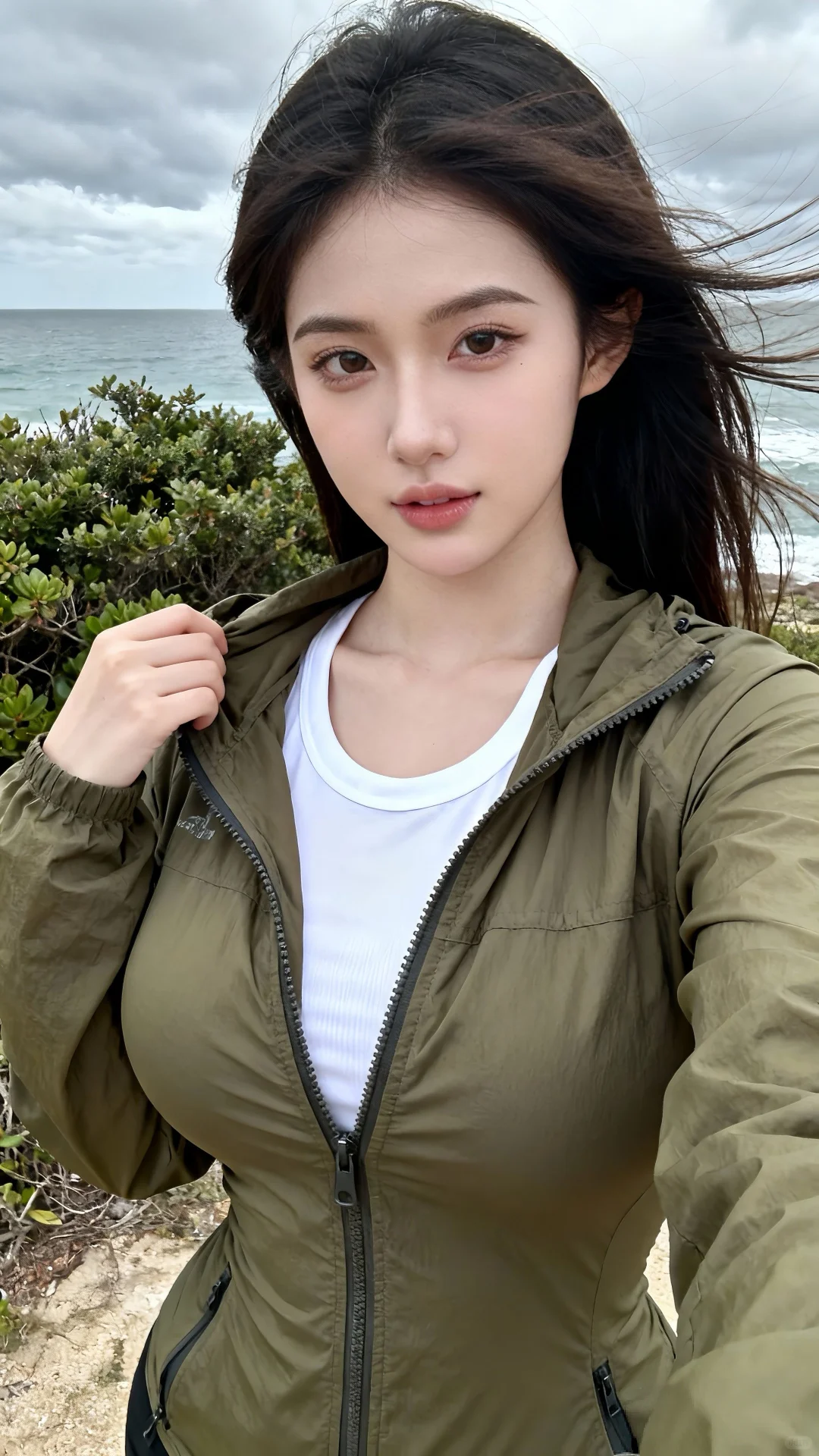 海边自拍（有ai提示词）