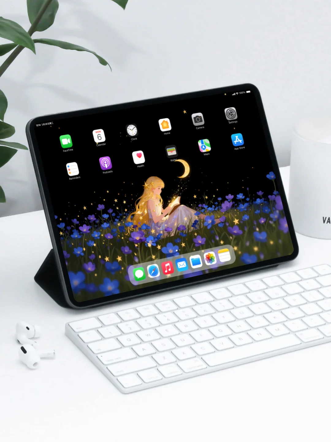 11少女的梦-高清治愈星空少女心平板壁纸