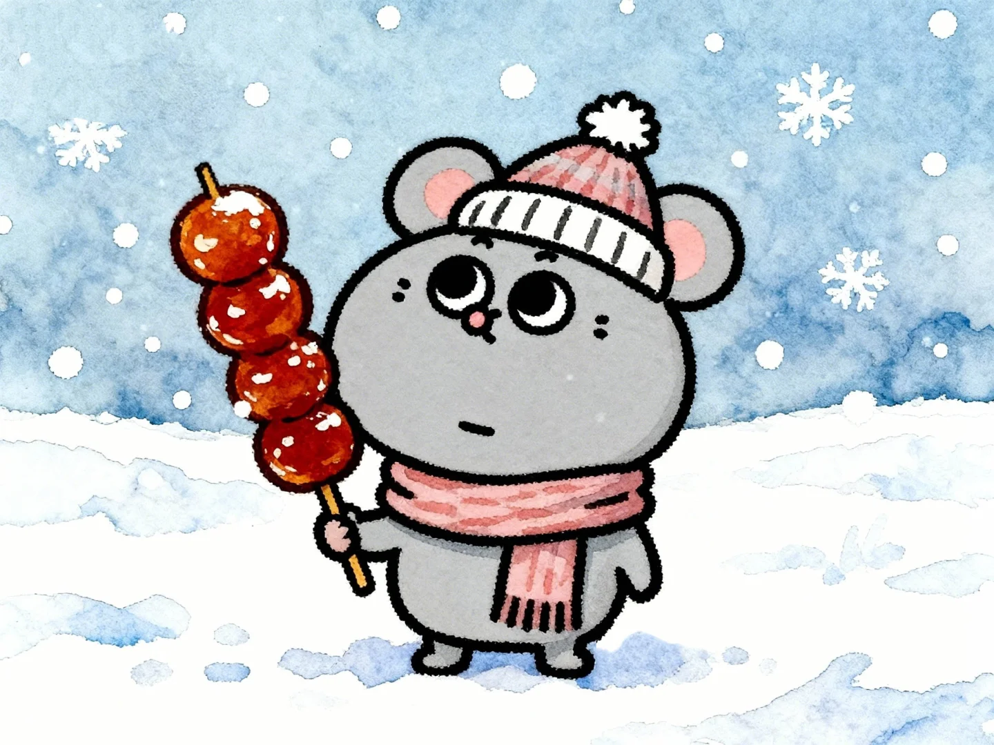 大鼠⛄️快乐雪天生活❄️平板壁纸