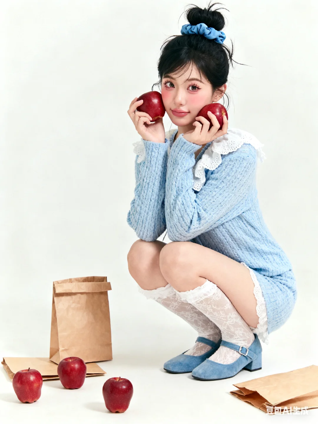 🍎苹果女孩写真(分享豆包关键词指令)
