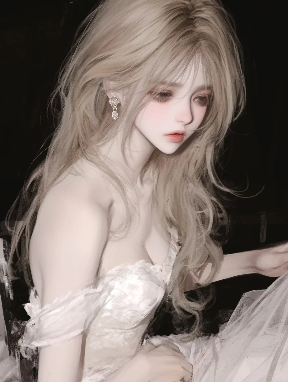 AI跑图分享｜礼服金发女