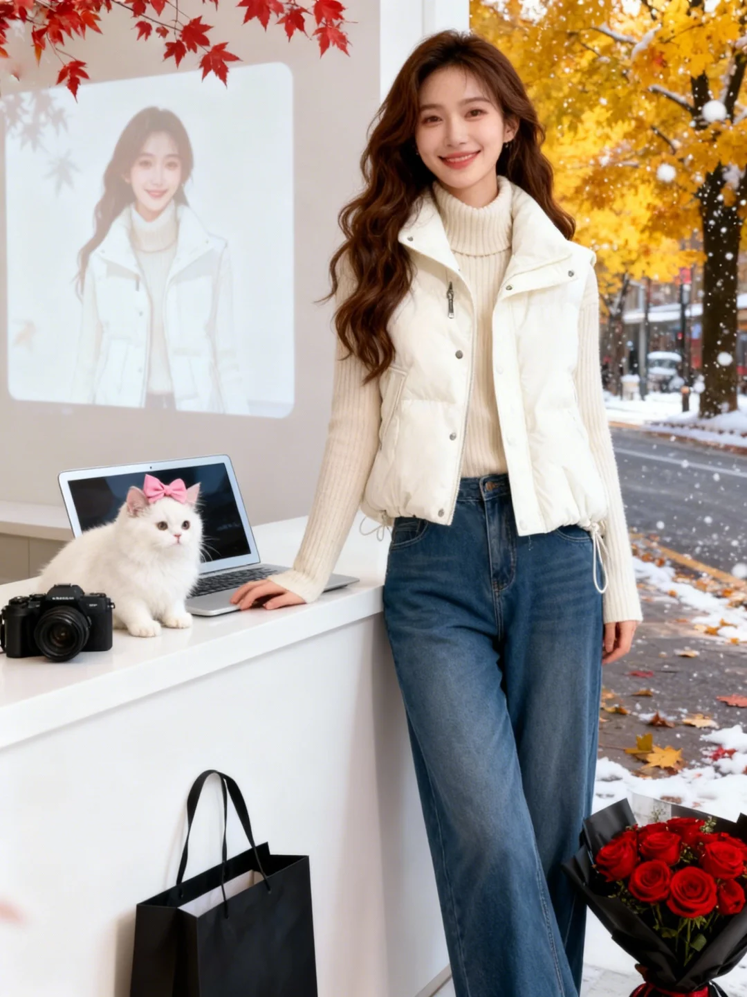 创意图片｜高品质马甲，百搭白配