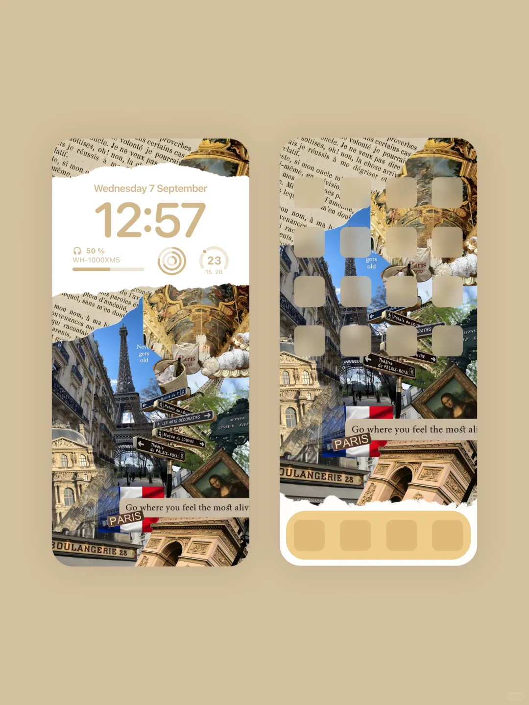 手机壁纸丨巴黎铁塔下的浪漫邂逅丨 544