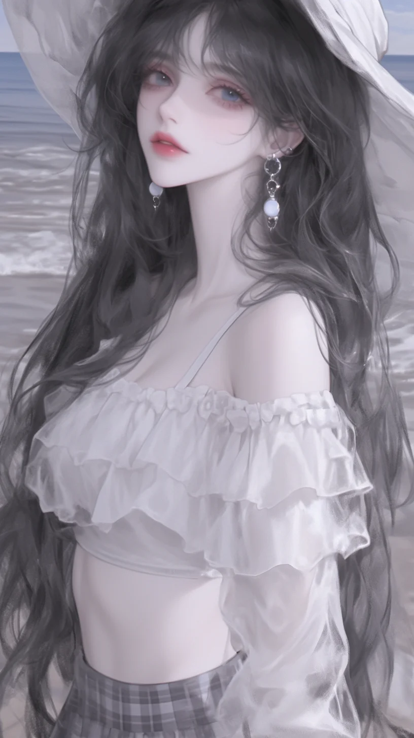 夏天的尾巴海边