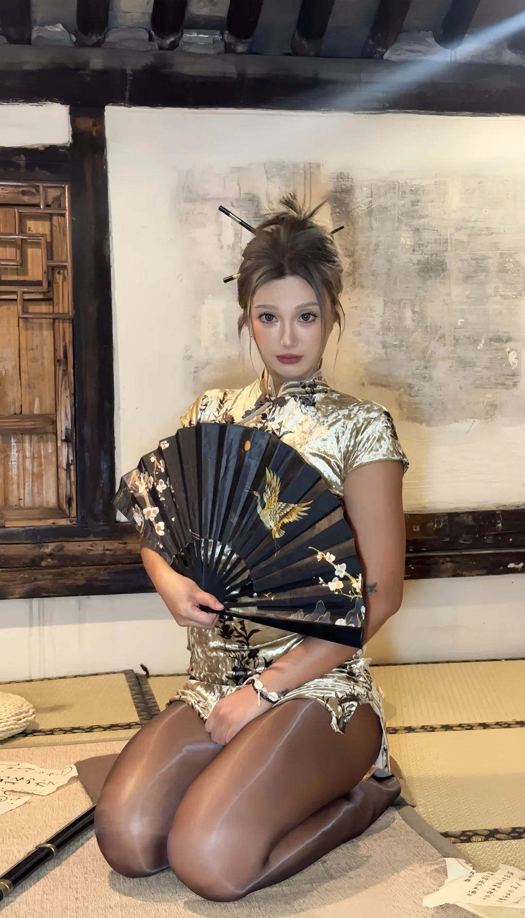 黑皮健身姐姐的中式旗袍