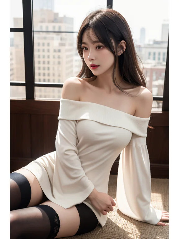 AI D3 露肩装参加晚宴的她~