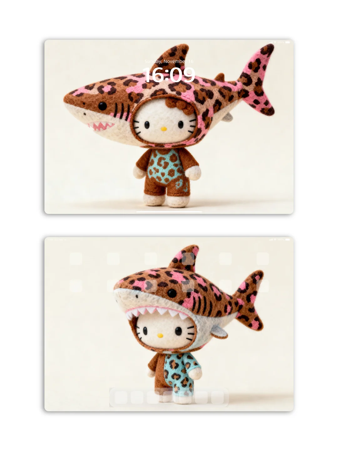 hellokitty可爱壁纸∎被粉色豹纹款鲨鱼戳中！