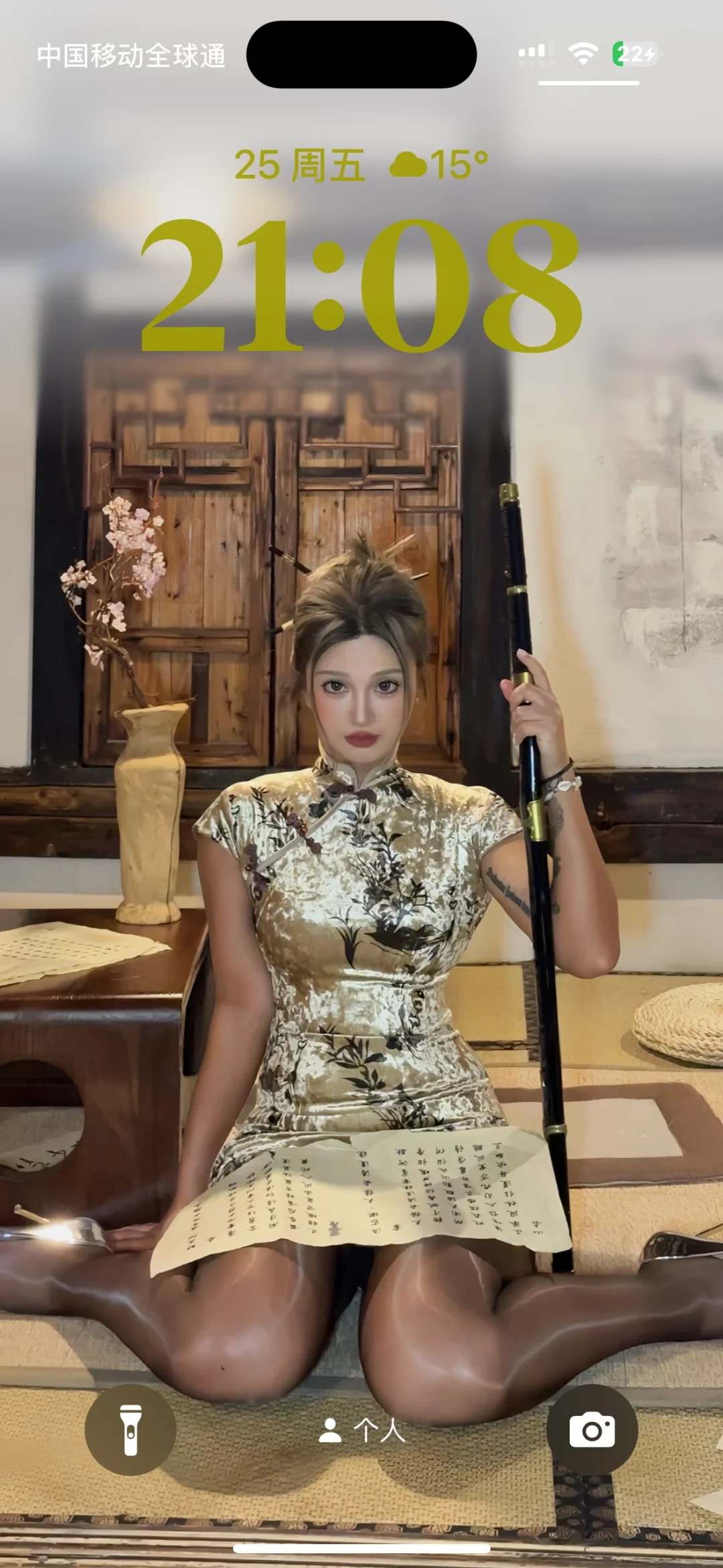 黑皮健身姐姐的中式旗袍