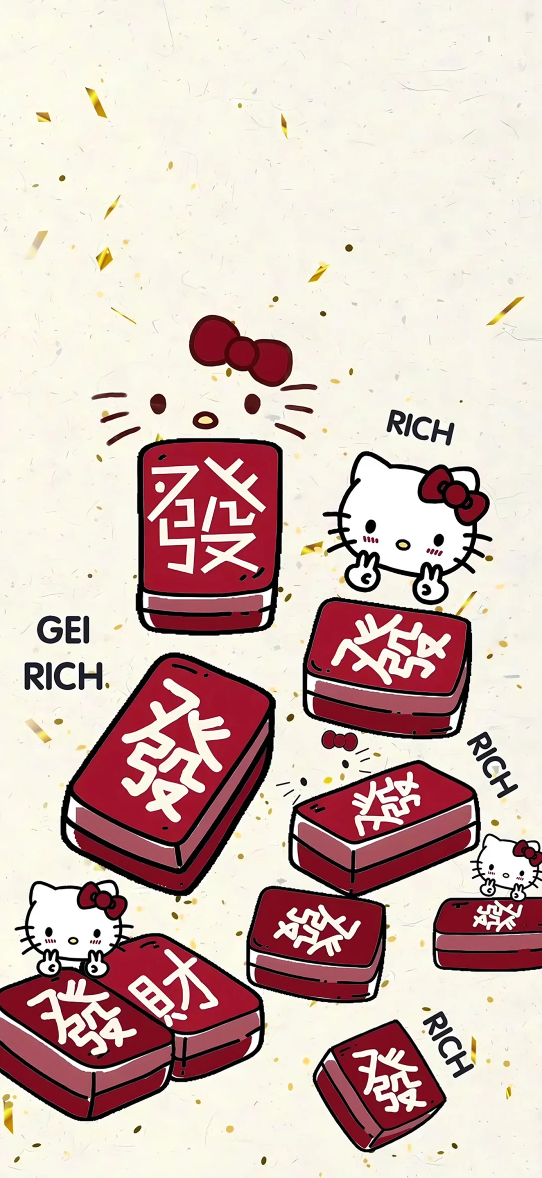 突然被这个壁纸治愈了！Hellokitty❤️