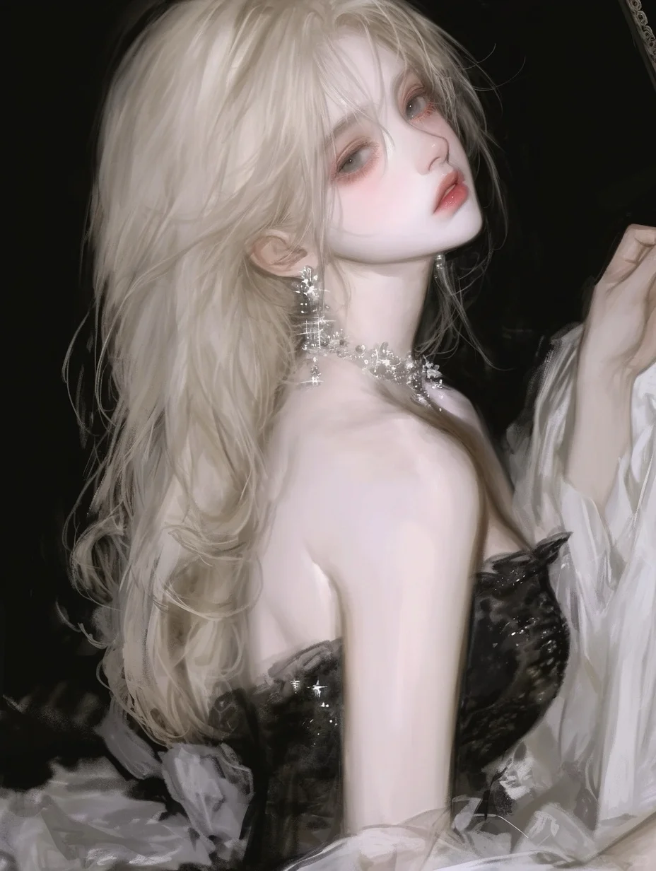 AI跑图分享｜礼服金发女