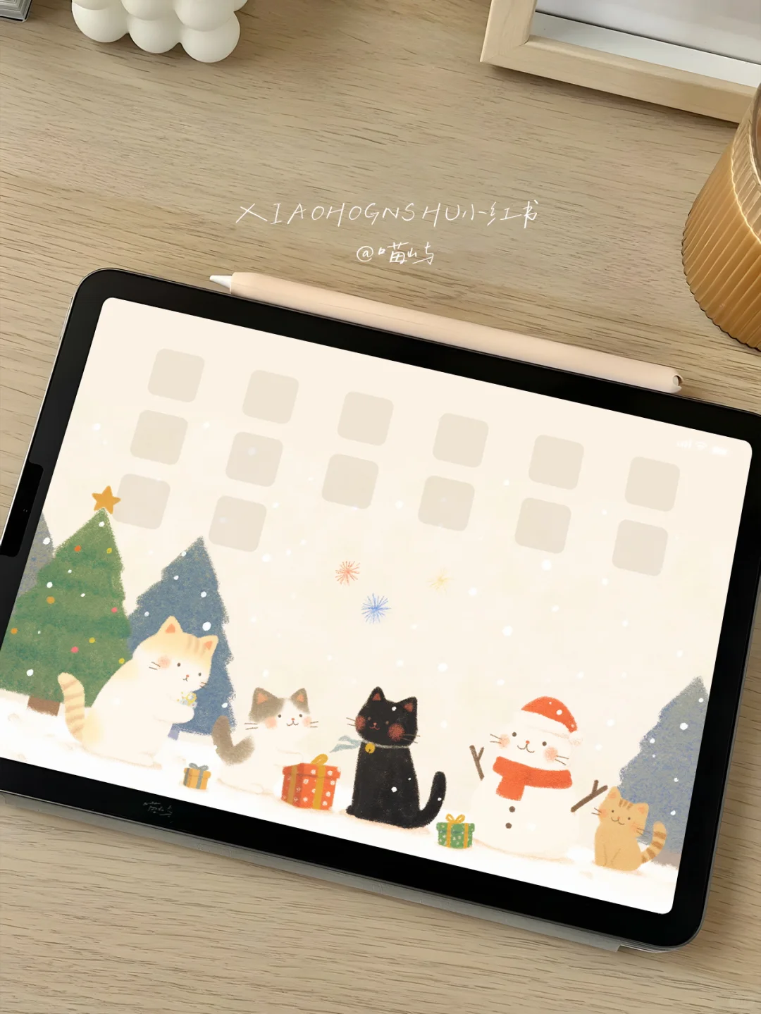 冬日雪景猫猫｜271｜平板壁纸