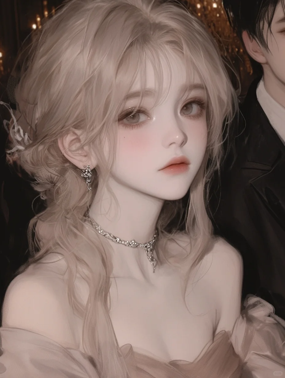 AI跑图分享｜礼服金发女