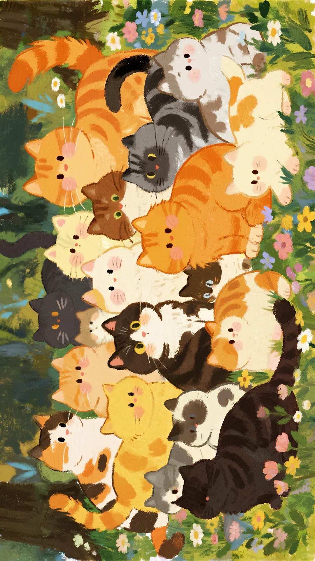 ✨壁纸|秋天🍂 猫猫全屏墙纸！喵喵~🐱