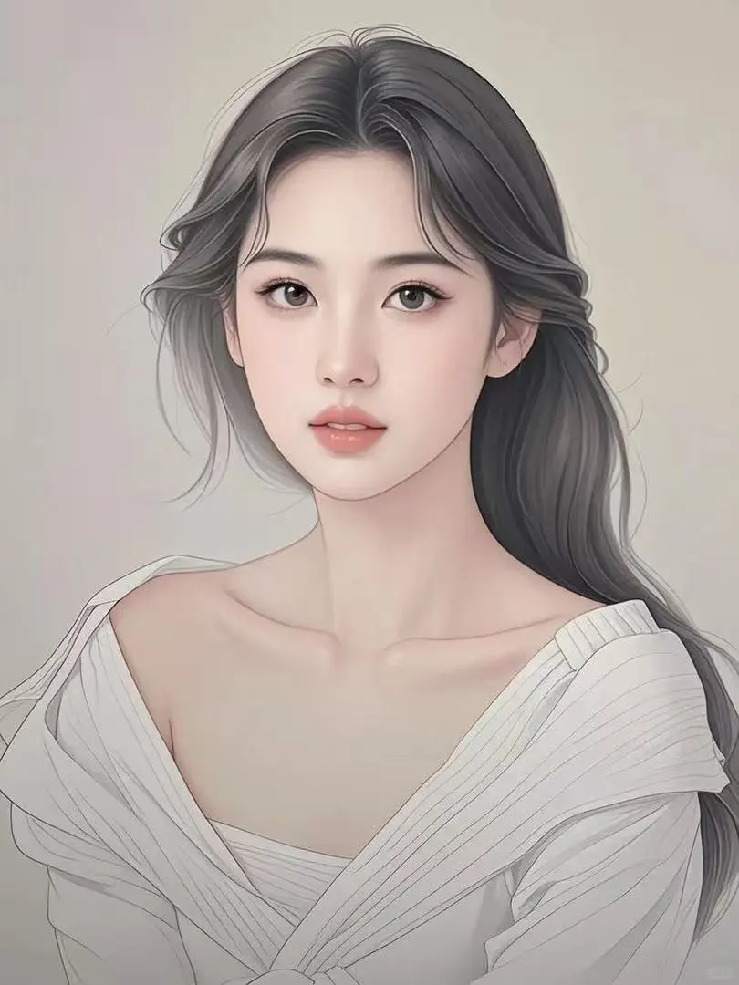 国风之美，东方韵，清冷感写实美女插画