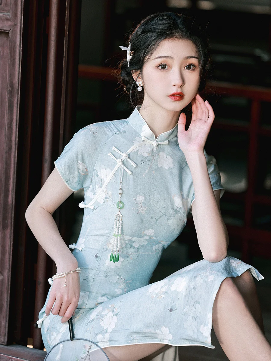 ✨短款旗袍显身材，秋冬氛围感拉满