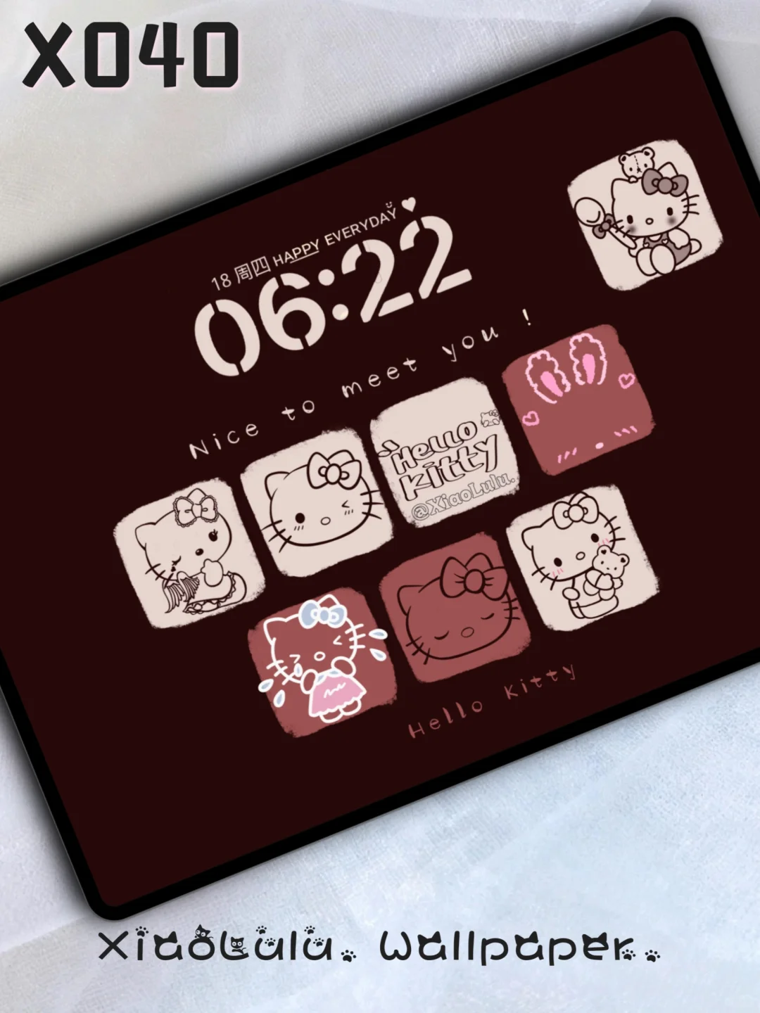 X040丨平板壁纸丨可爱kityy壁纸丨正念壁纸