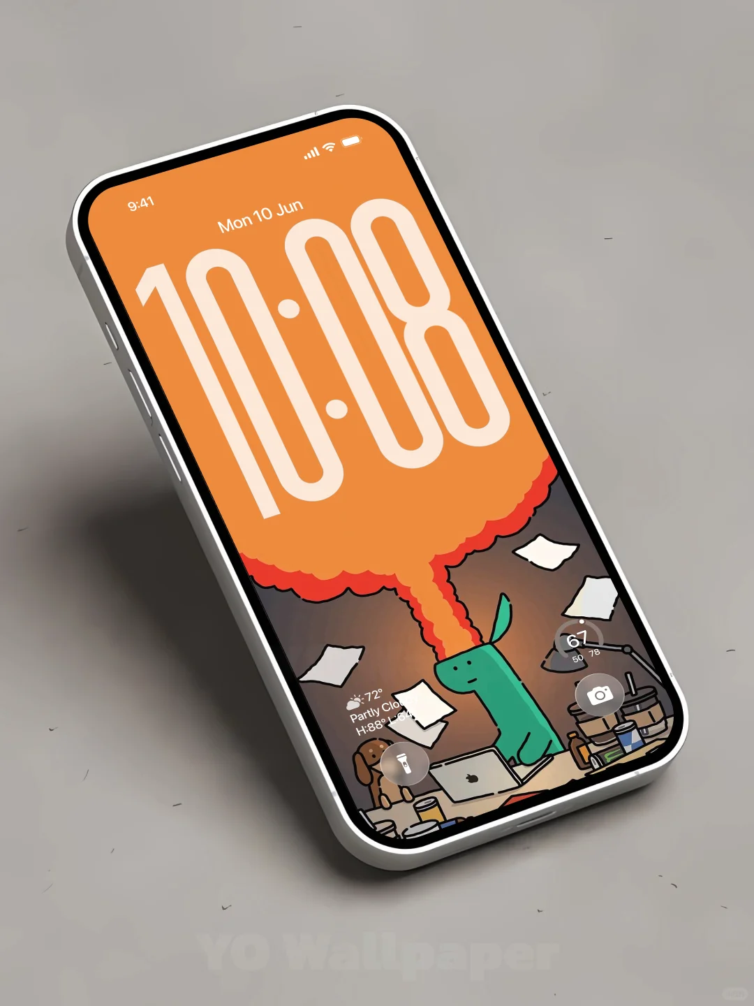 当iOS26遇上恐龙先生｜趣味手机壁纸｜499