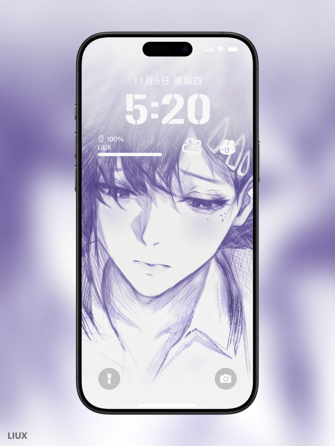 铅笔素描风东山小红动漫壁纸