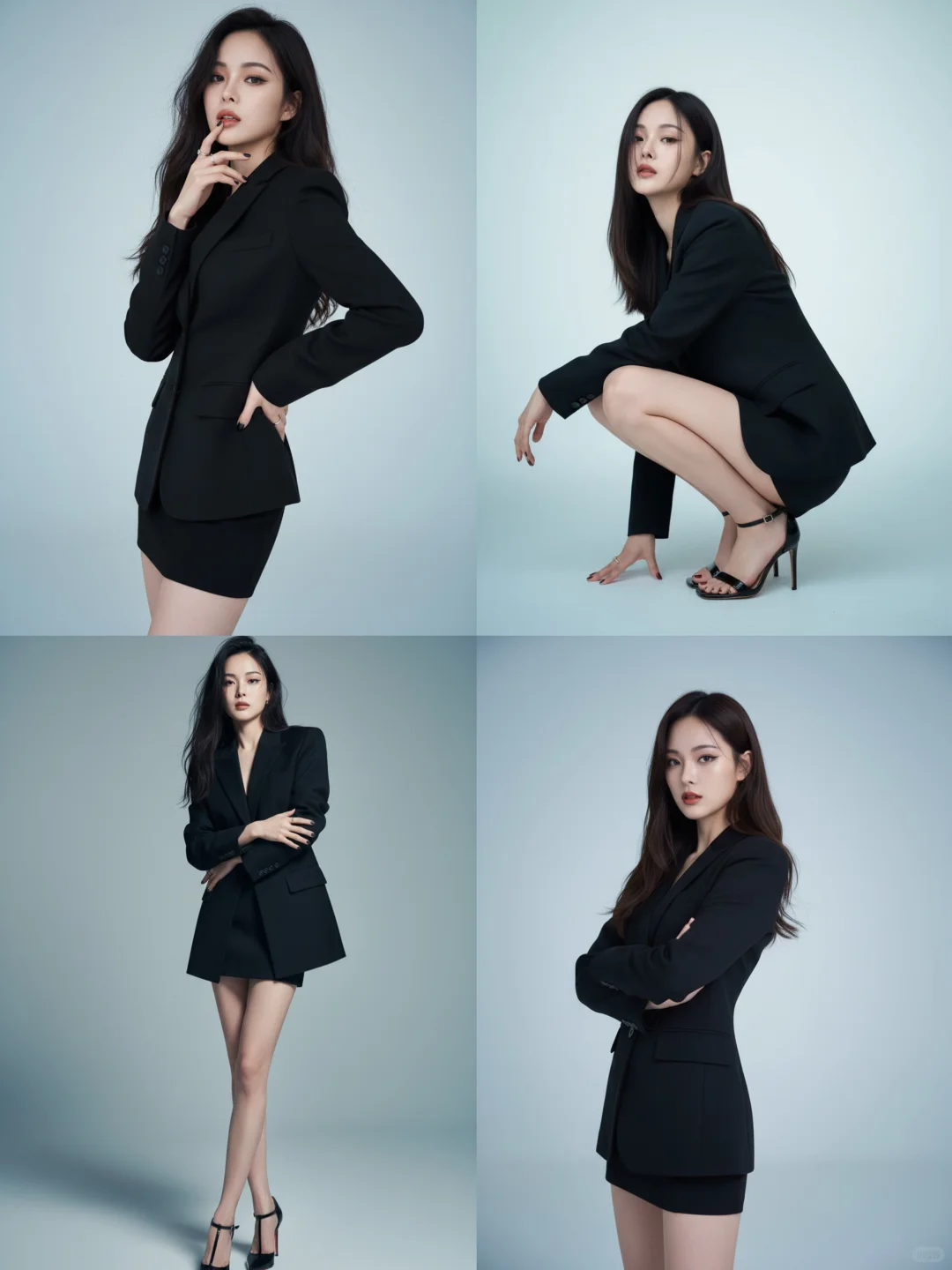 Nano Banana生成西服冷艳写真(附提示词)