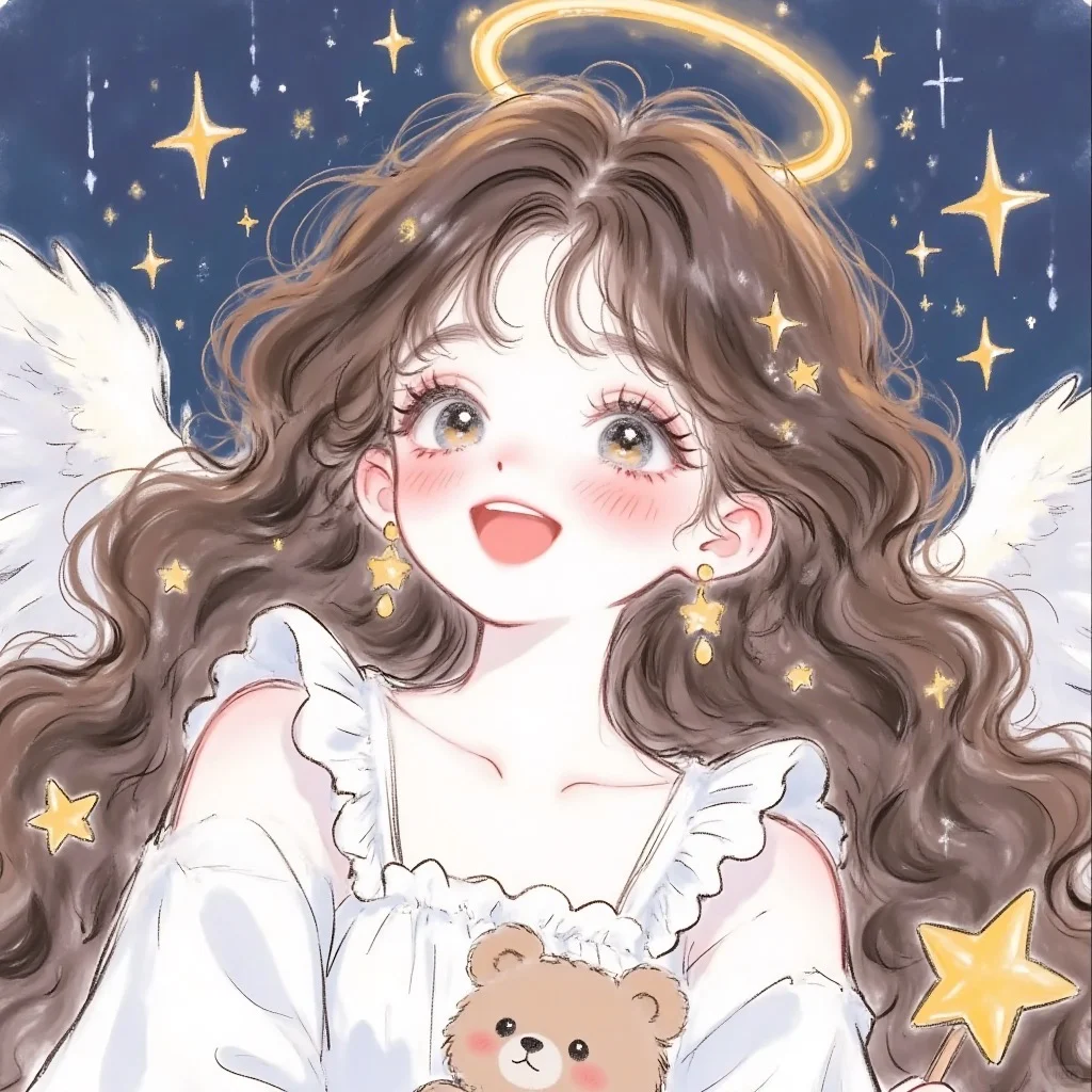 “愿每个女孩都是闪闪发光的天使少女💖”