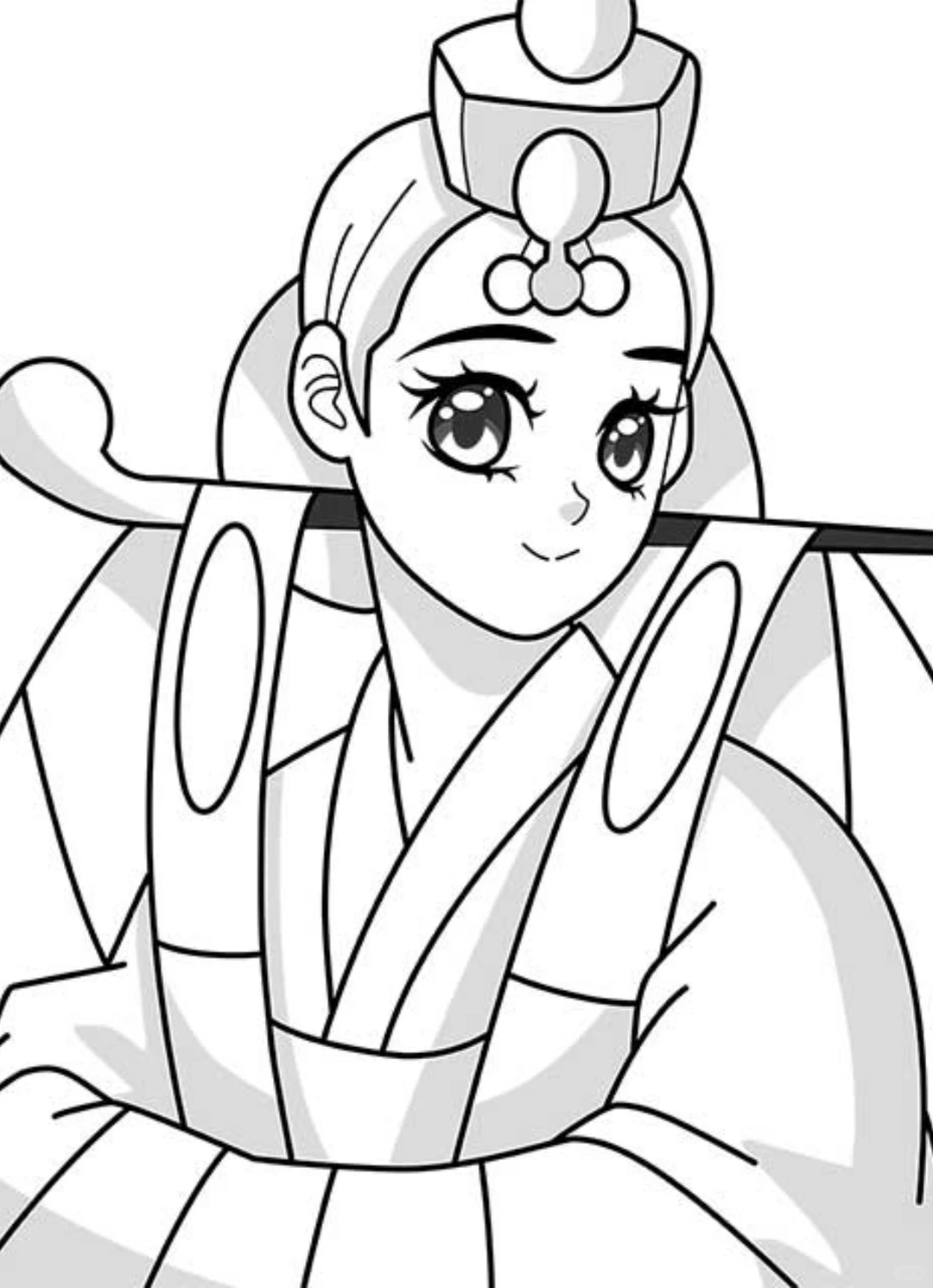 简笔画-美女系列2