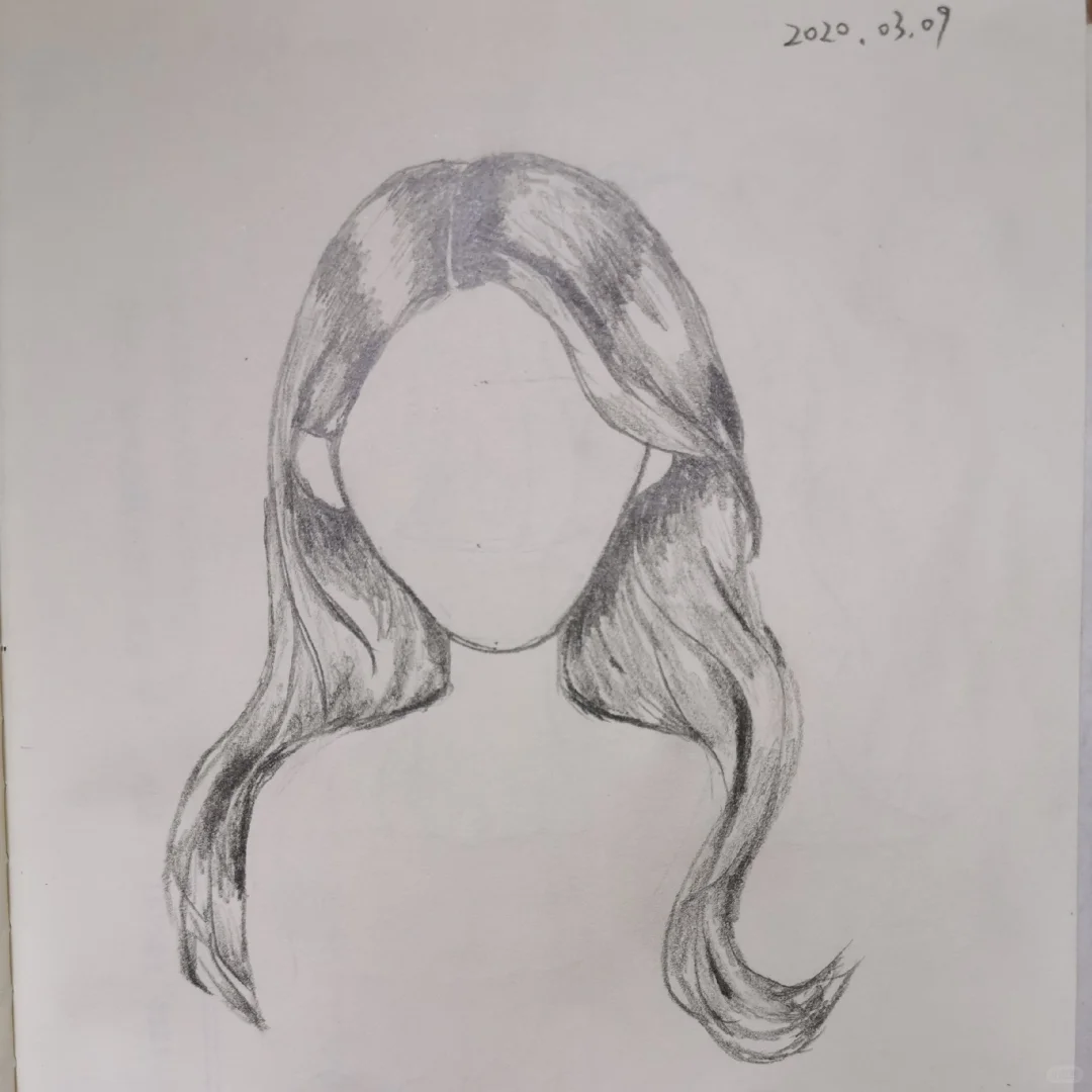 画画练习『12』女生长发光泽感