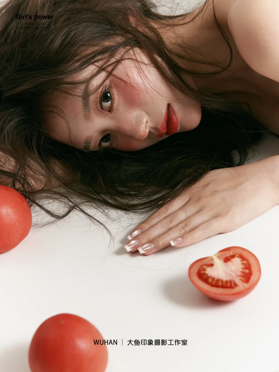 🍅•ᯅ•🍅 最喜欢番茄啦！夏日韩系少女肖像