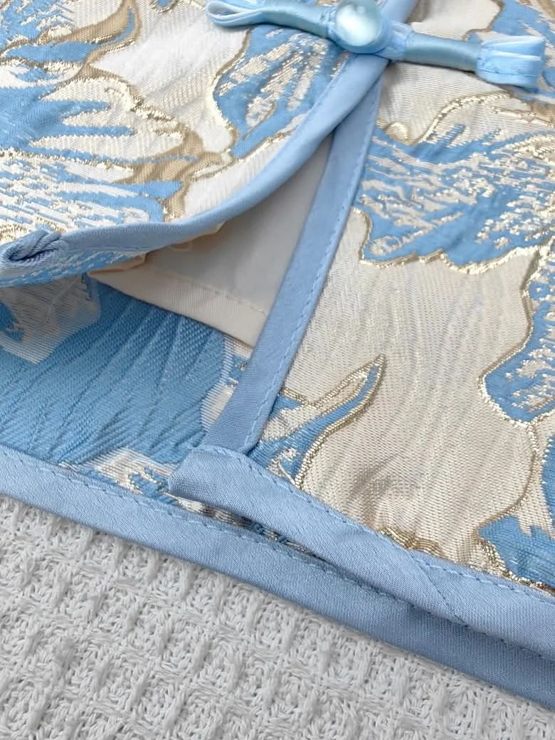 高品立体刺绣提花旗袍