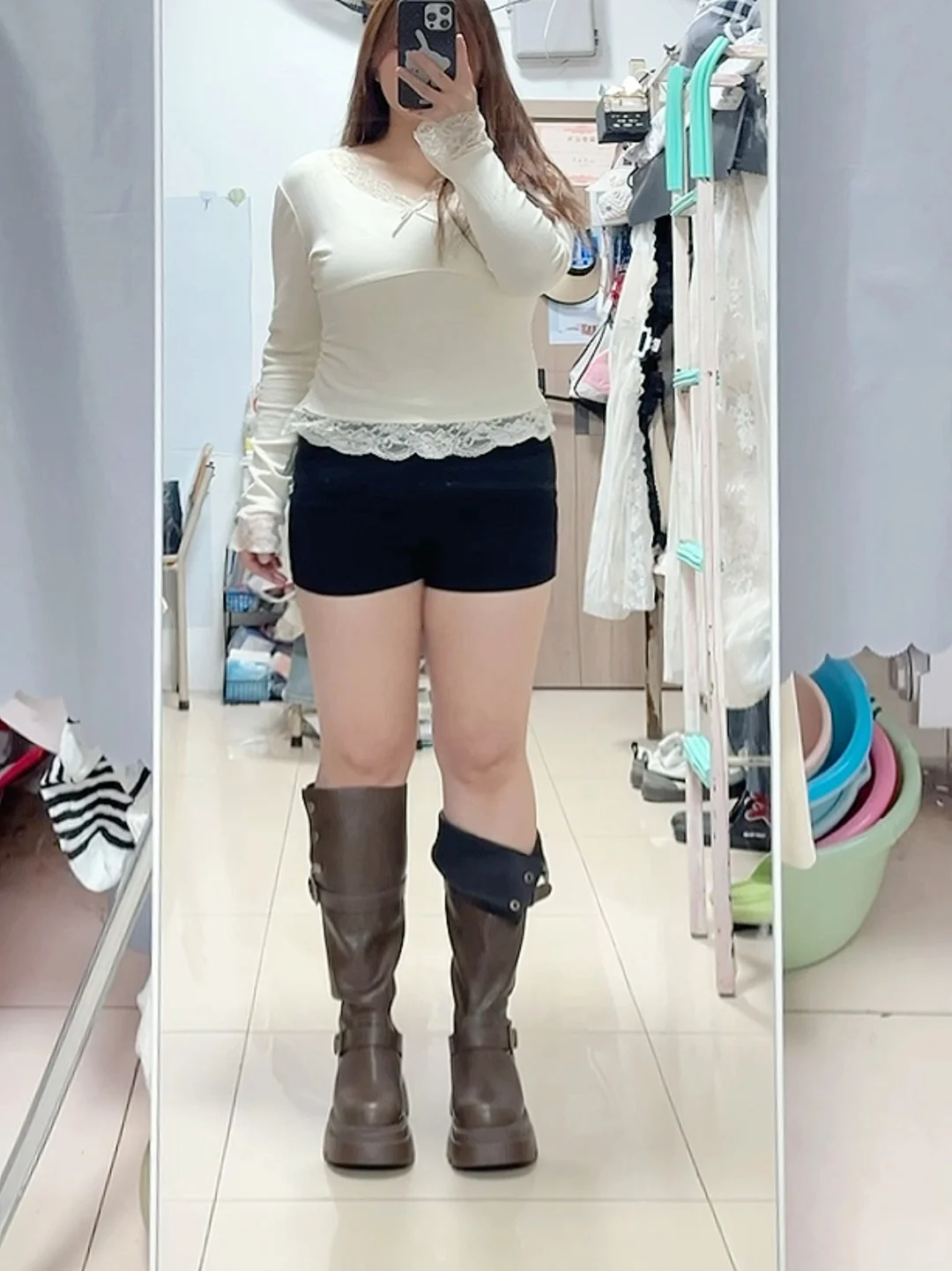 天呐‼️谁懂150斤粗腿穿长靴……穿上我哑了😭