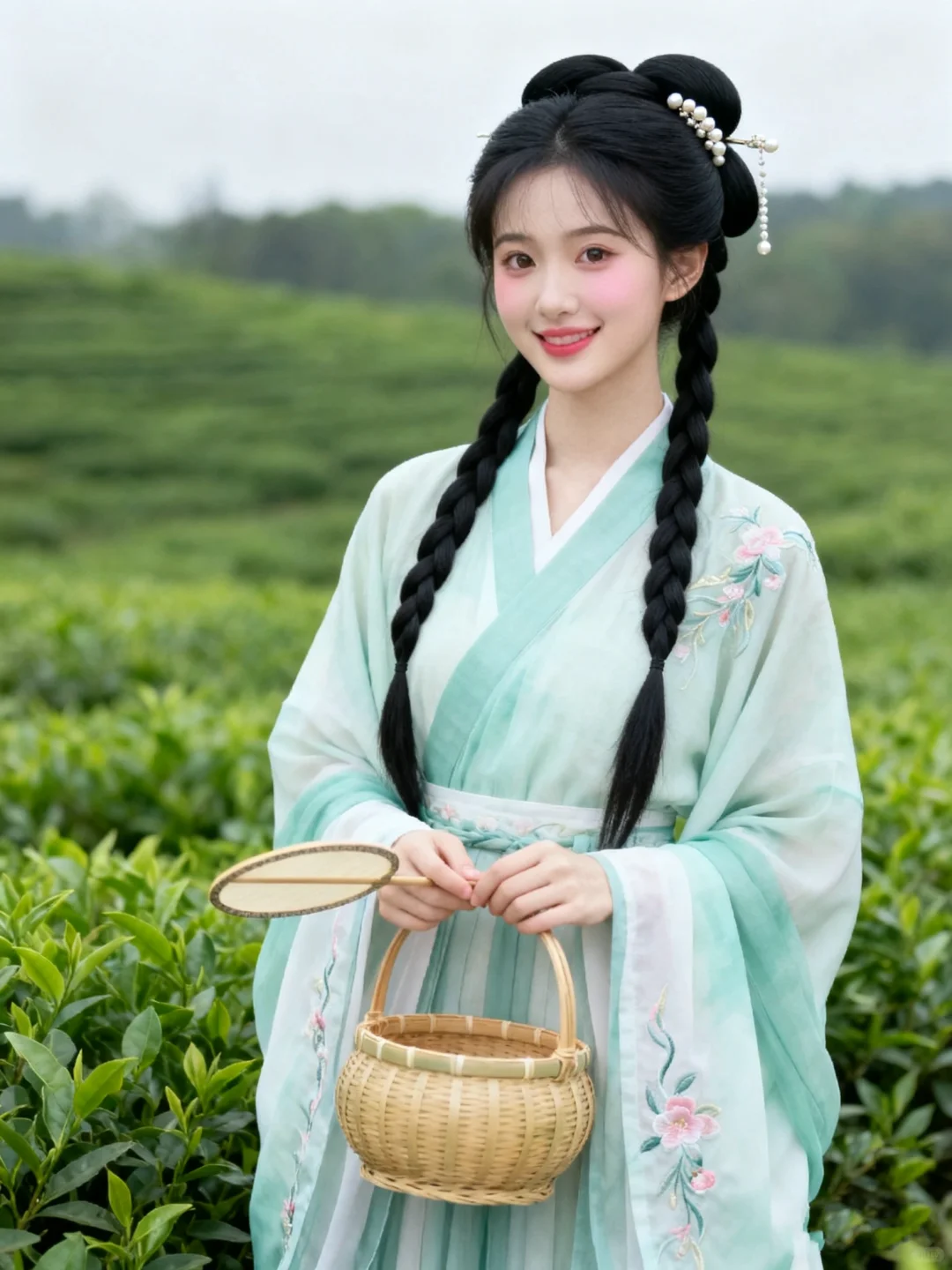 1分钟get同款茶园采茶少女写真～（附口令）