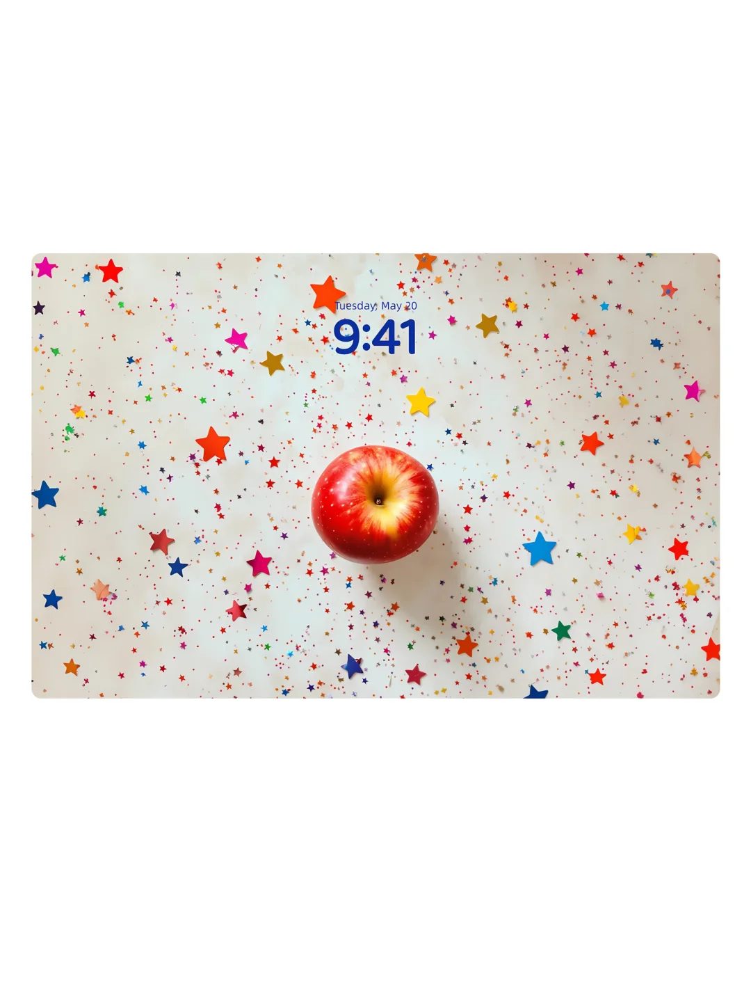 “苹果与彩虹的甜蜜邂逅”