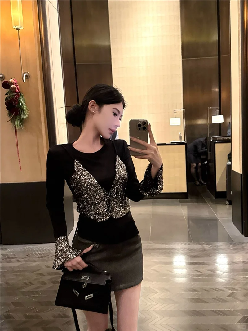 超有设计感的亮片上衣、又是今天漂亮的一天