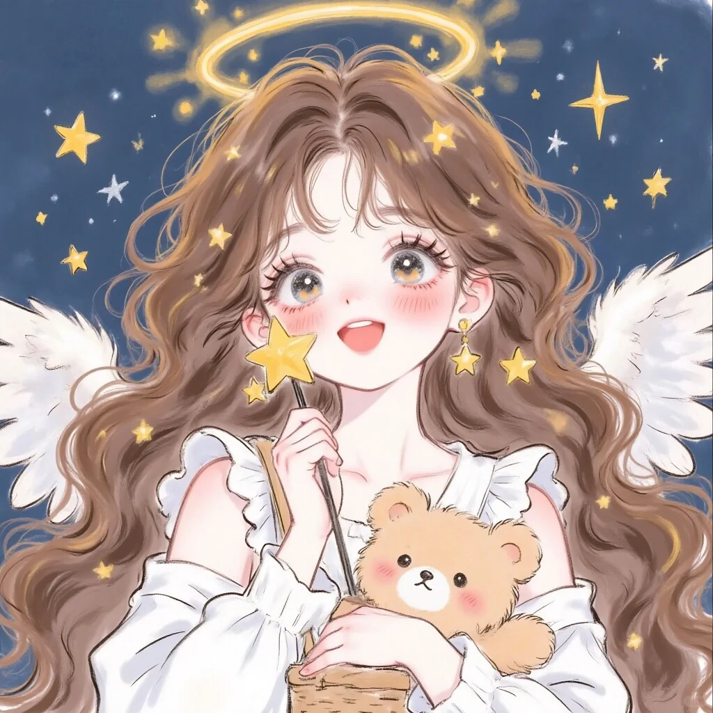 “愿每个女孩都是闪闪发光的天使少女💖”