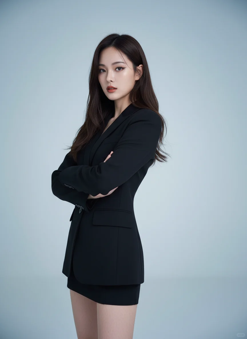 Nano Banana生成西服冷艳写真(附提示词)