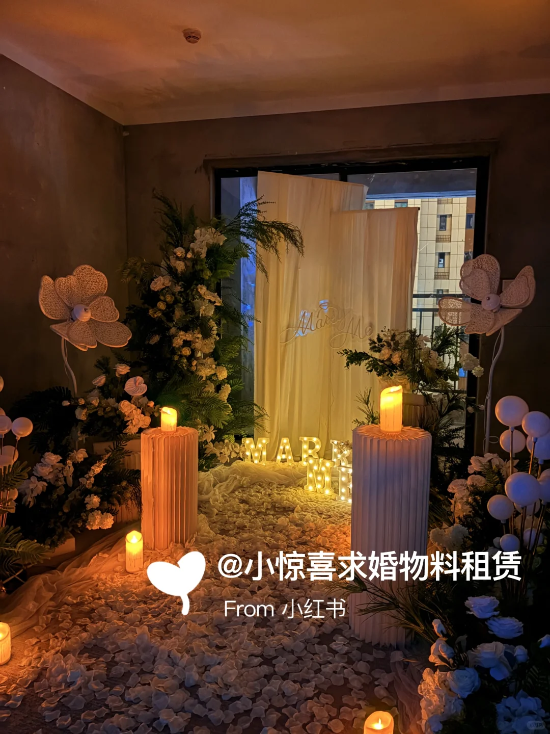 1K预算，超有氛围的室内森系求婚