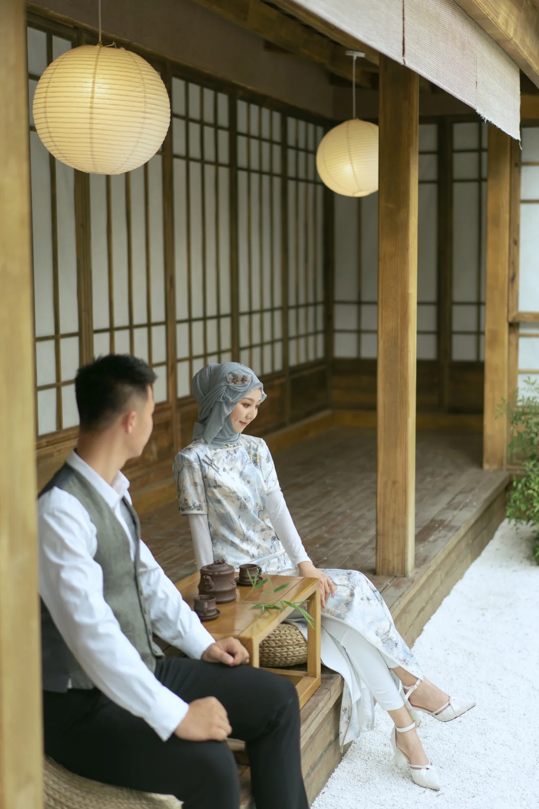 旗袍中式婚纱照