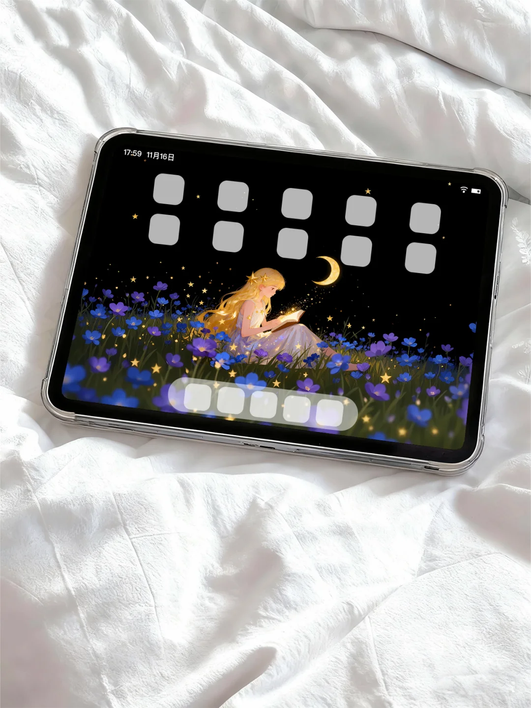 11少女的梦-高清治愈星空少女心平板壁纸