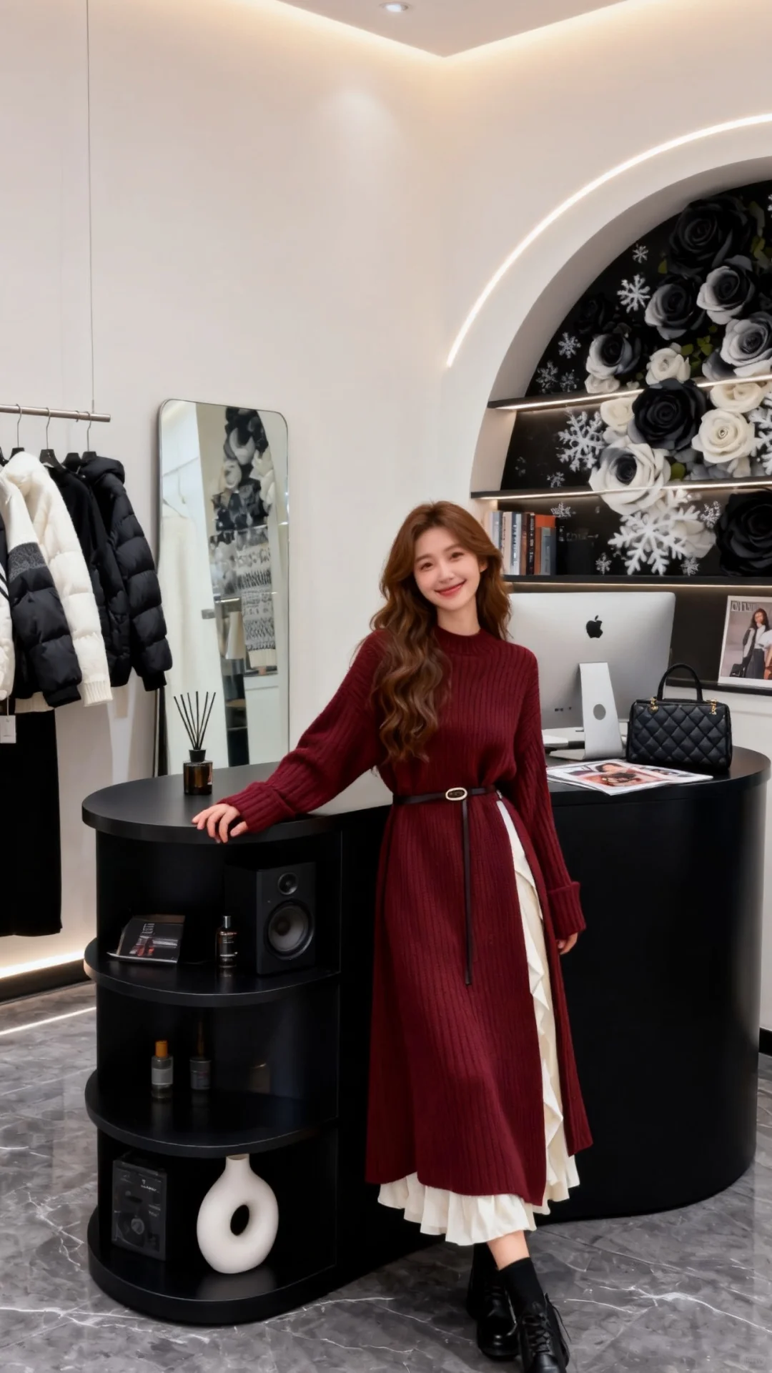 红针织 + 吊带裙！轻熟氛围感焊死了❤️