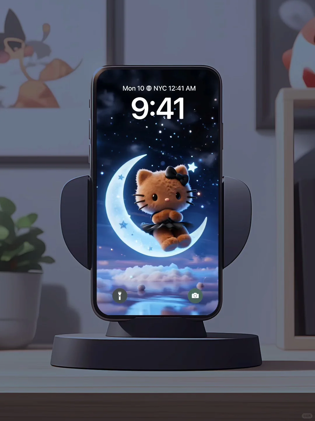 动态壁纸 hellokitty 月亮湖