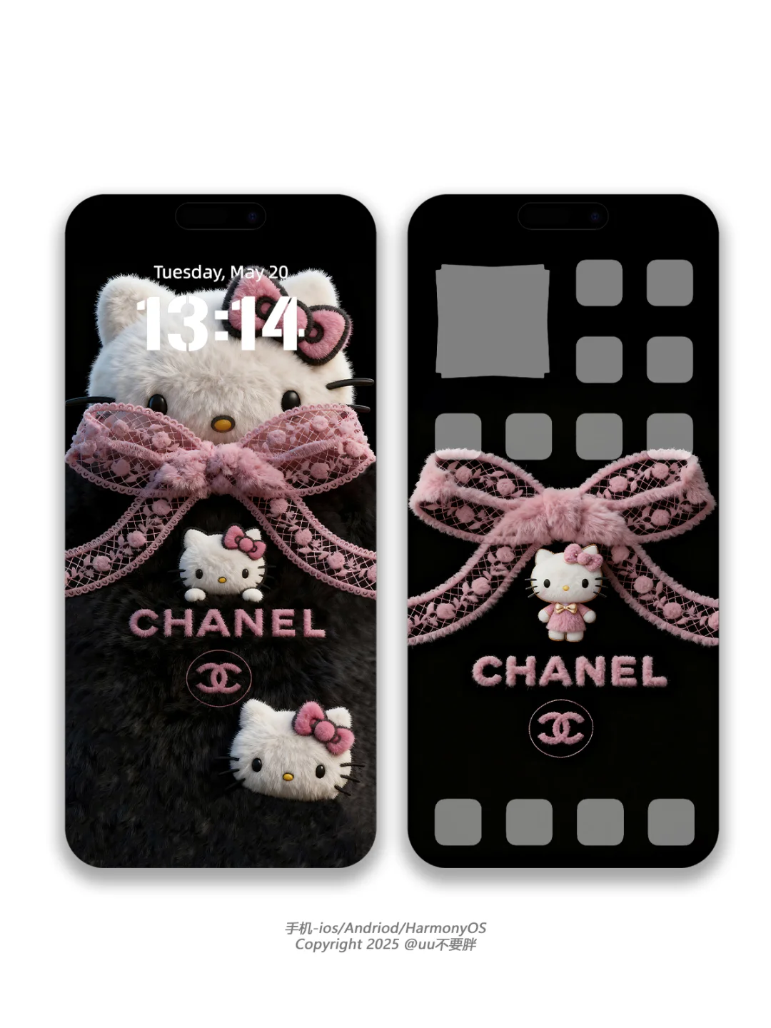Y131 高级感壁纸|Hello Kitty x Chanel