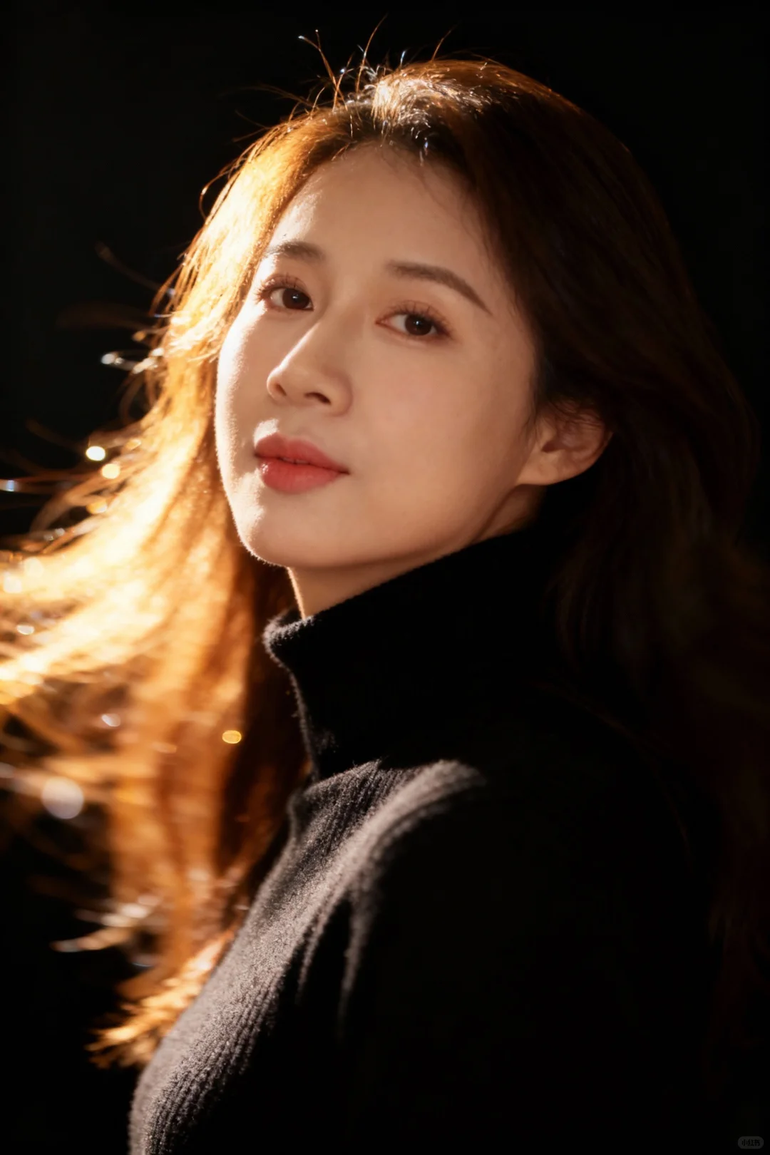 灯打在你脸上，美到发光～