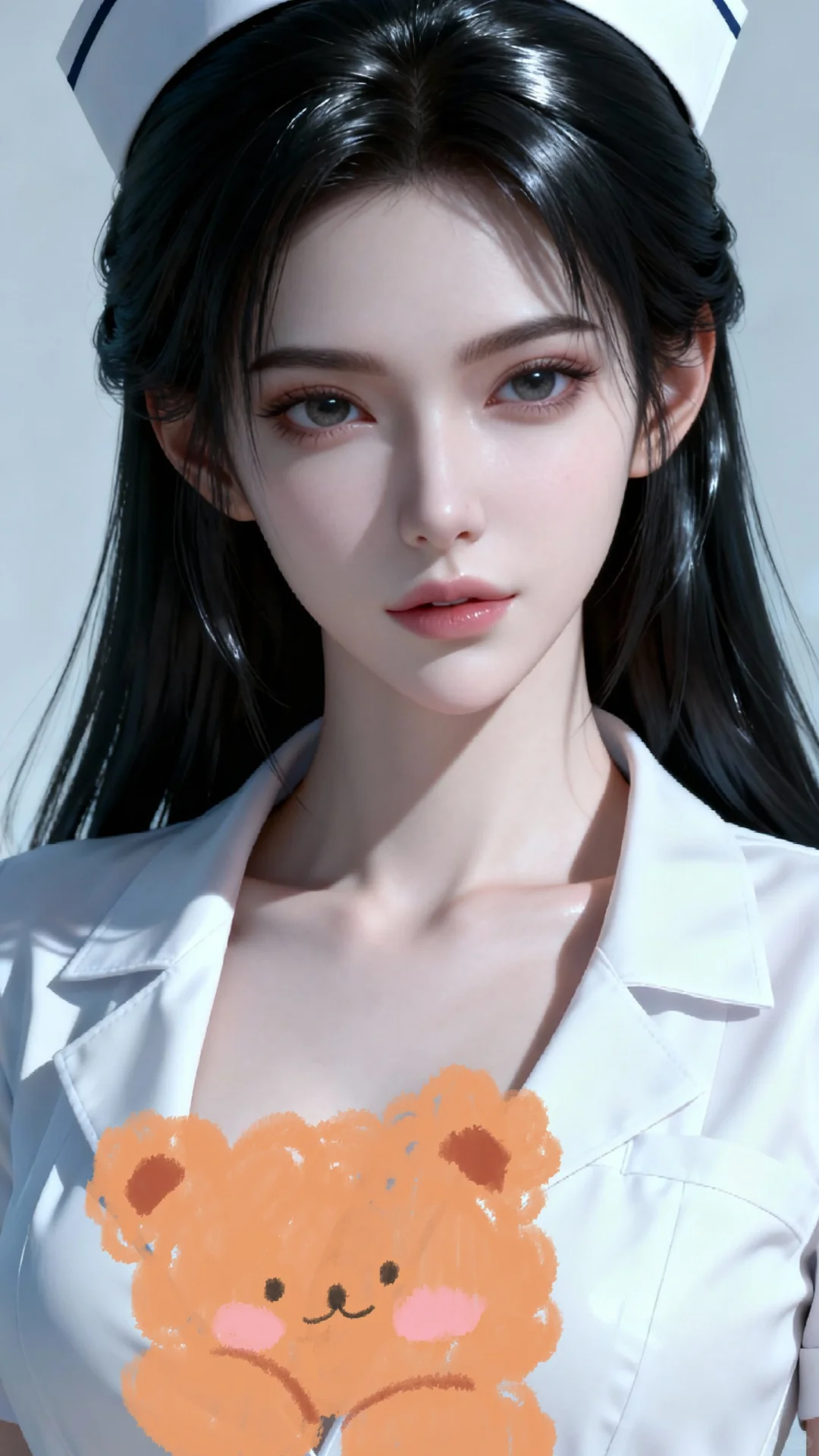 纯欲护士风｜缎面质感的清冷诱惑