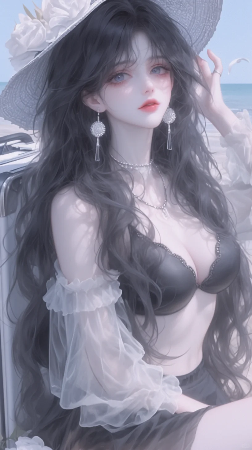 夏天的尾巴海边