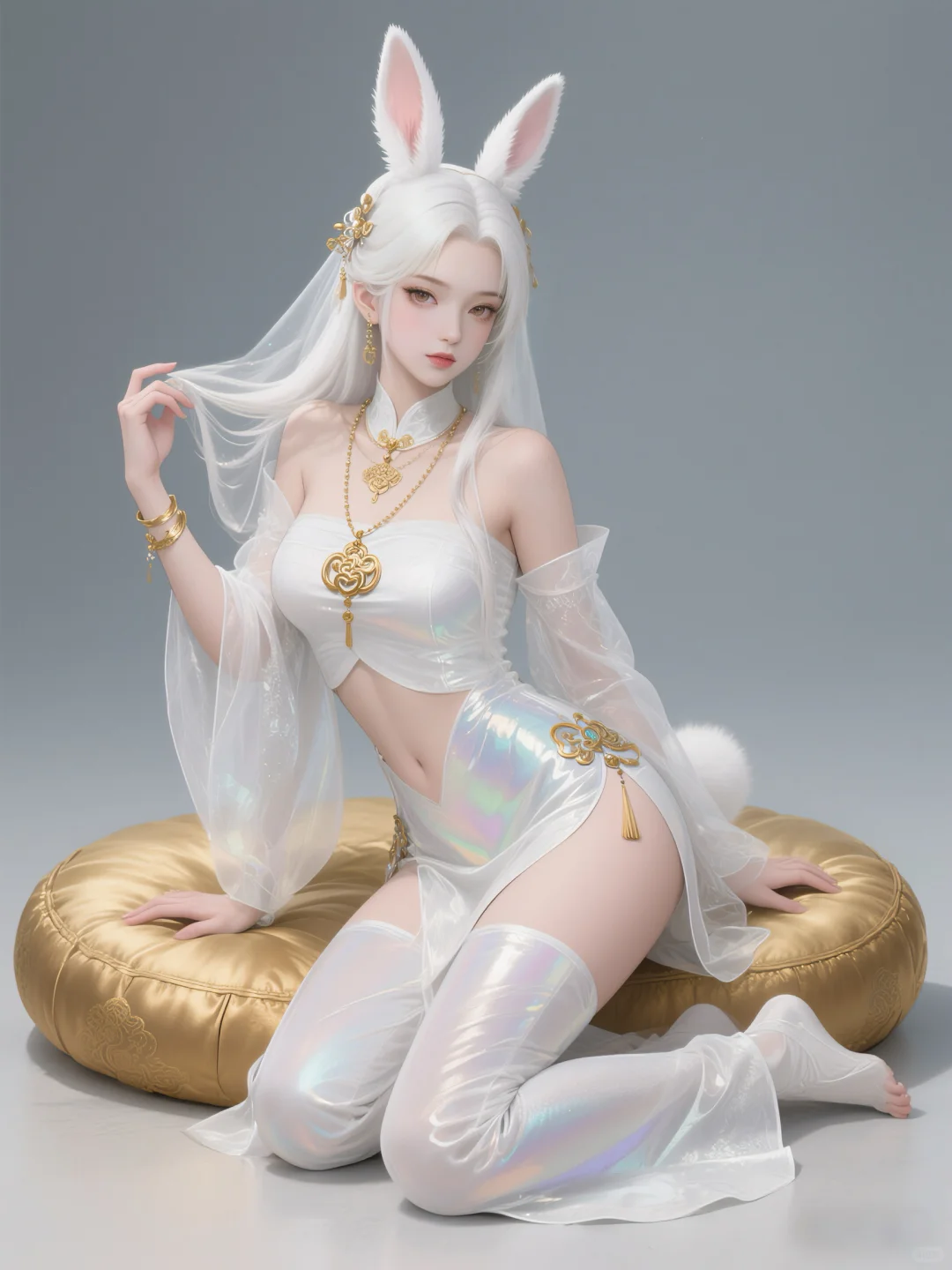 白兔，国风·AIGC绘画参考