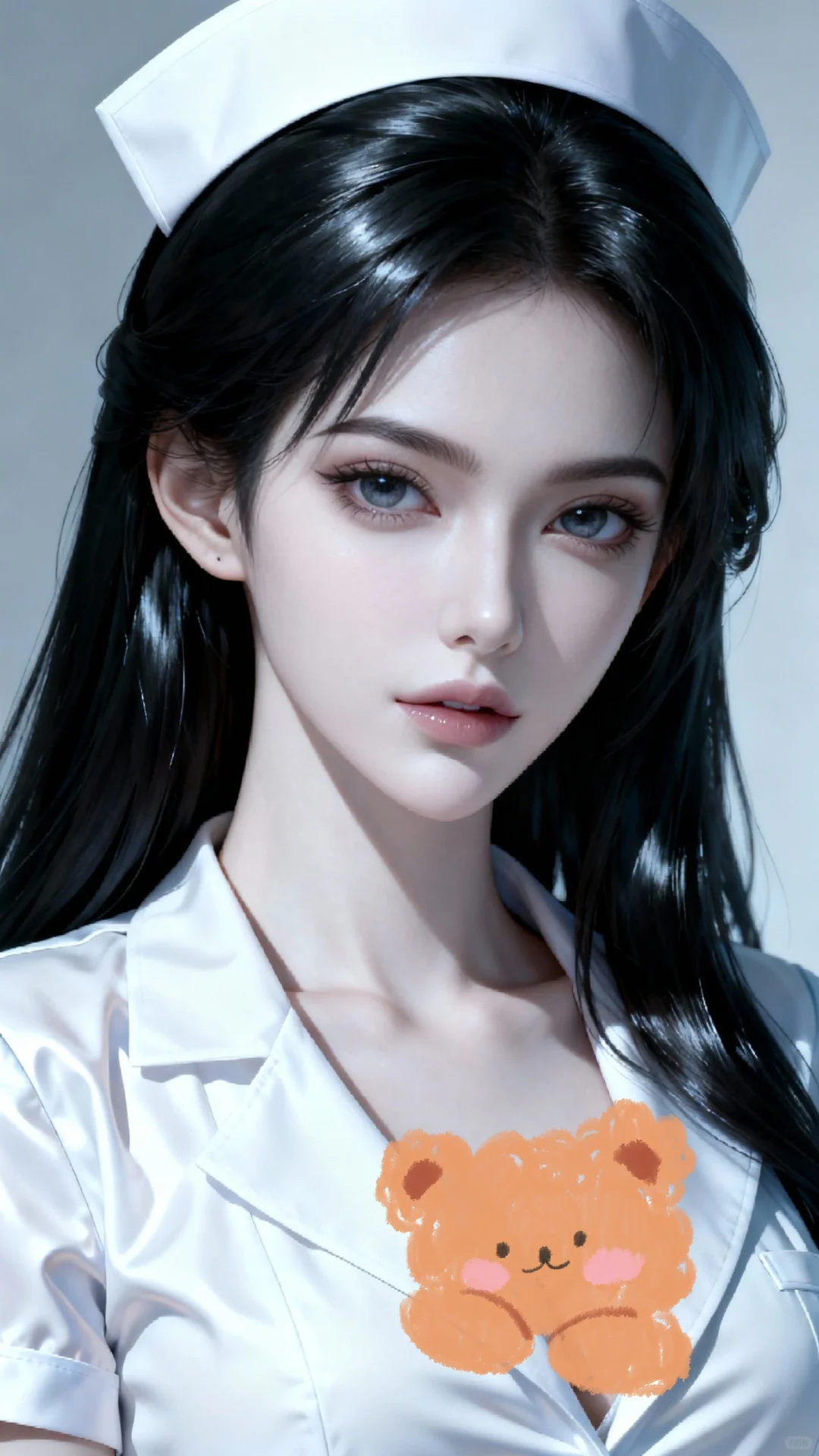 纯欲护士风｜缎面质感的清冷诱惑