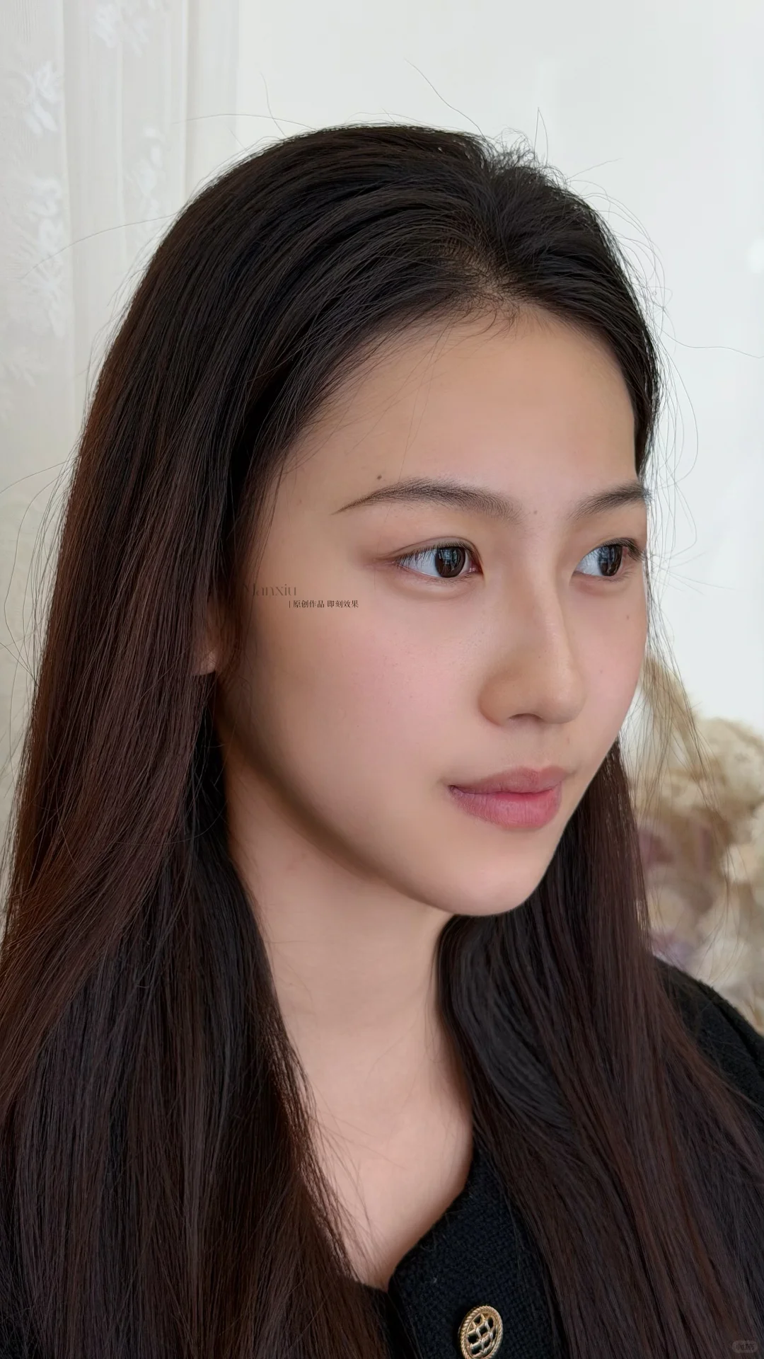 标准的瓜子脸顾客纹眉