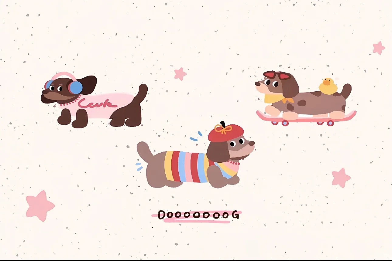 腊肠狗|电脑ipad壁纸套图✨